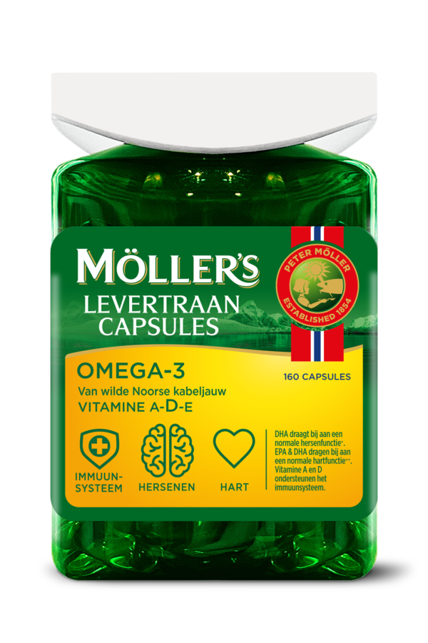 Möller's Oméga-3 Capsules d'huile de foie de morue - 160 capsules